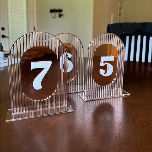 Mid century modern arch table numbers - Picture 3 of 5